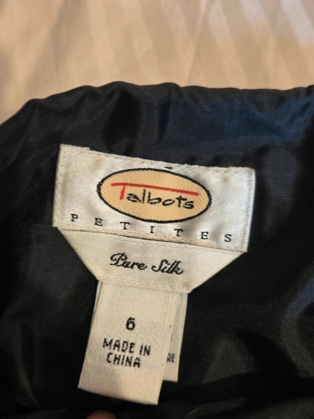 Vintage Talbots,Floral A-Line Skirt in Black, Pink & Green - Picture 7 of 10